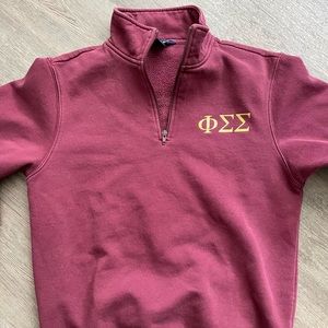 Phi Sigma Sigma quarter zip sweat shirt